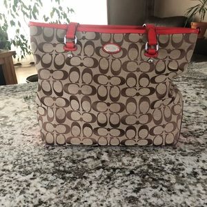 Coach tote red/orange